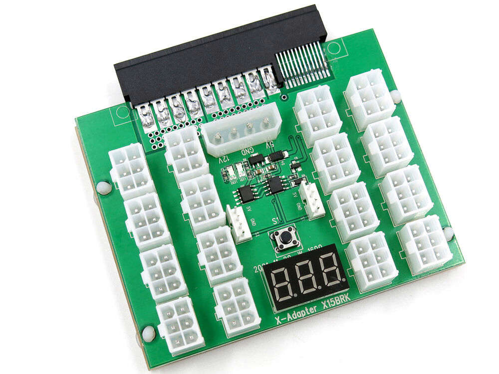 Delta Dell PowerEdge 1600 2000 2400 Watt 12 Port Miner Mining Breakout Board