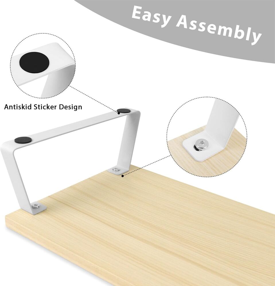 Large Dual Monitor Stand Riser - Premium Wooden Desk Organizer for 2 Monitors