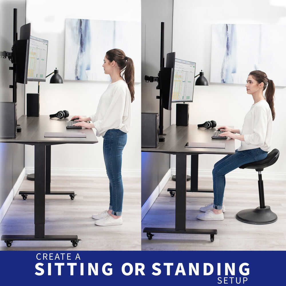 VIVO Dual Monitor Desk Mount Extra Tall Adjustable Stand for up to 32 Screens