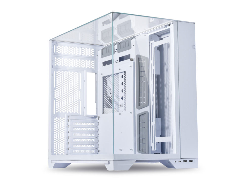 LIAN LI O11 Vision ATX Mid Tower Computer PC Case - White Aluminum, Steel, Glass