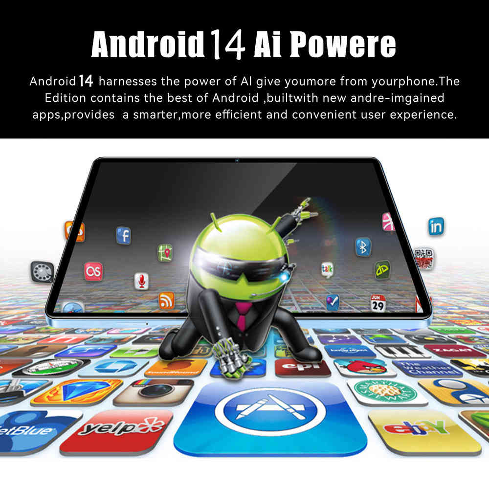 2025 Gaming Tablet with 16GB RAM, 256GB ROM, Android 14, 10-Inch Display, Dual SIM, 4G LTE & 5G WiFi