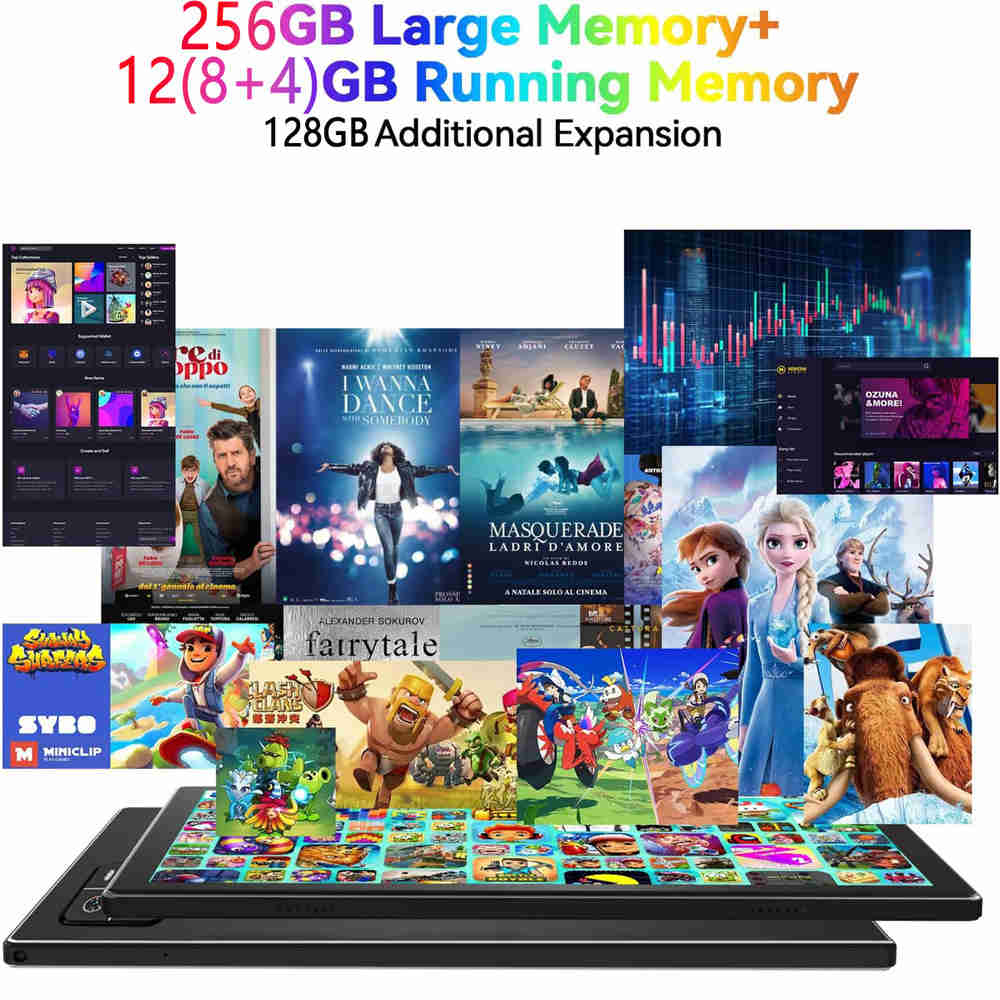 2025 Tab 10.1 Android 14 Tablet PC with 12GB RAM and 256GB Storage