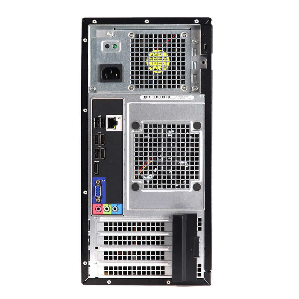 Dell Workstation Desktop with 16GB RAM, 512GB SSD, Intel Processor, Windows 10 Pro, and Wi-Fi