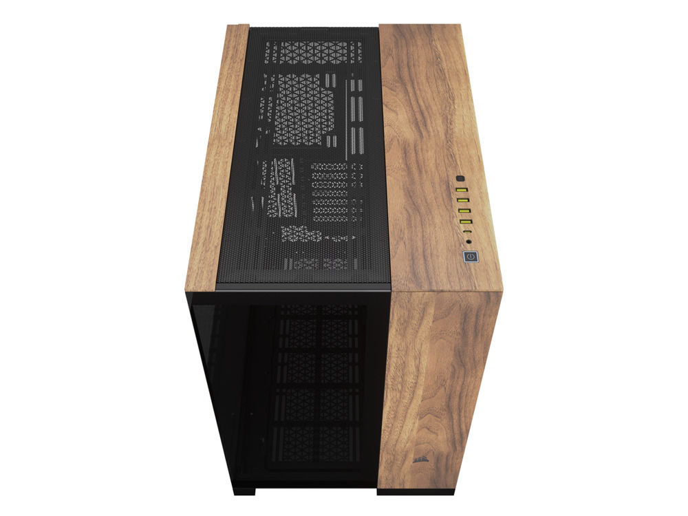 CORSAIR 6500X Mid-Tower Dual Chamber PC Case, Black/Walnut, CC-9011282-WW