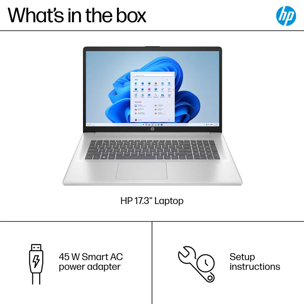 2025 HP Laptop Computer 17.3 FHD with Ryzen 5, Up to 64GB RAM & 2TB SSD, Windows Pro