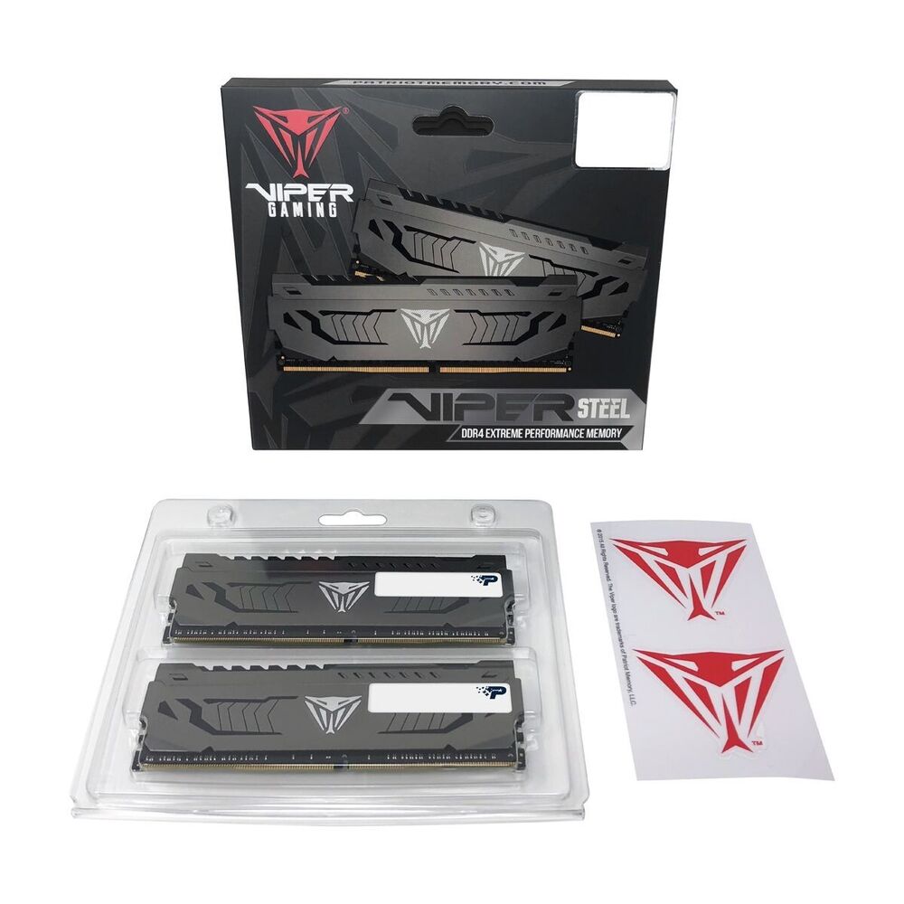Patriot Viper Steel 32GB (2x16G) DDR4 3200MHz PC4-25600 C16 UDIMM Desktop Memory