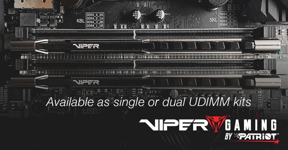 Patriot Viper Steel 32GB (2x16G) DDR4 3200MHz PC4-25600 C16 UDIMM Desktop Memory