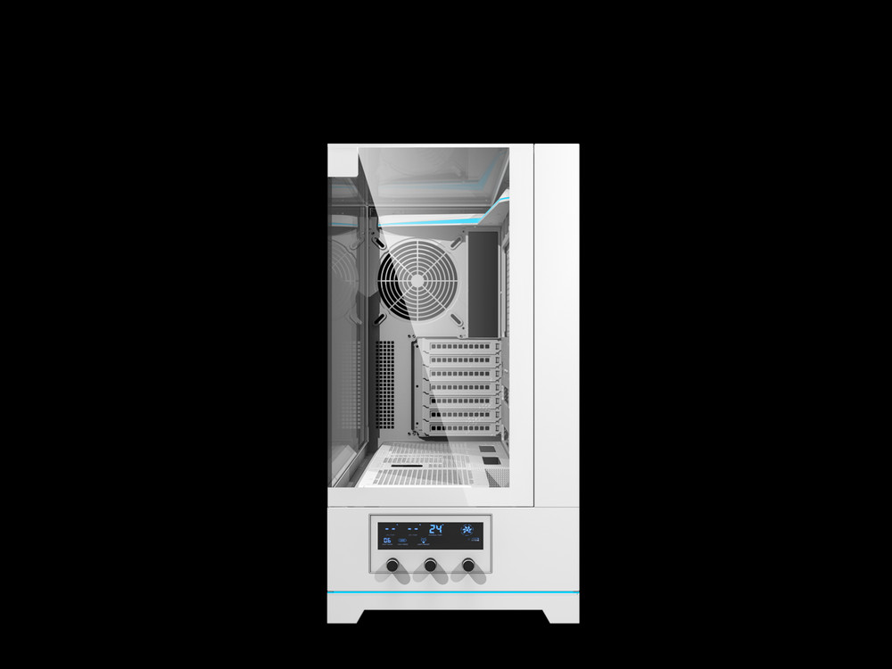 darkFlash DY450 White Steel / Tempered Glass ATX White Chassis, 0.8mm SPCC Case