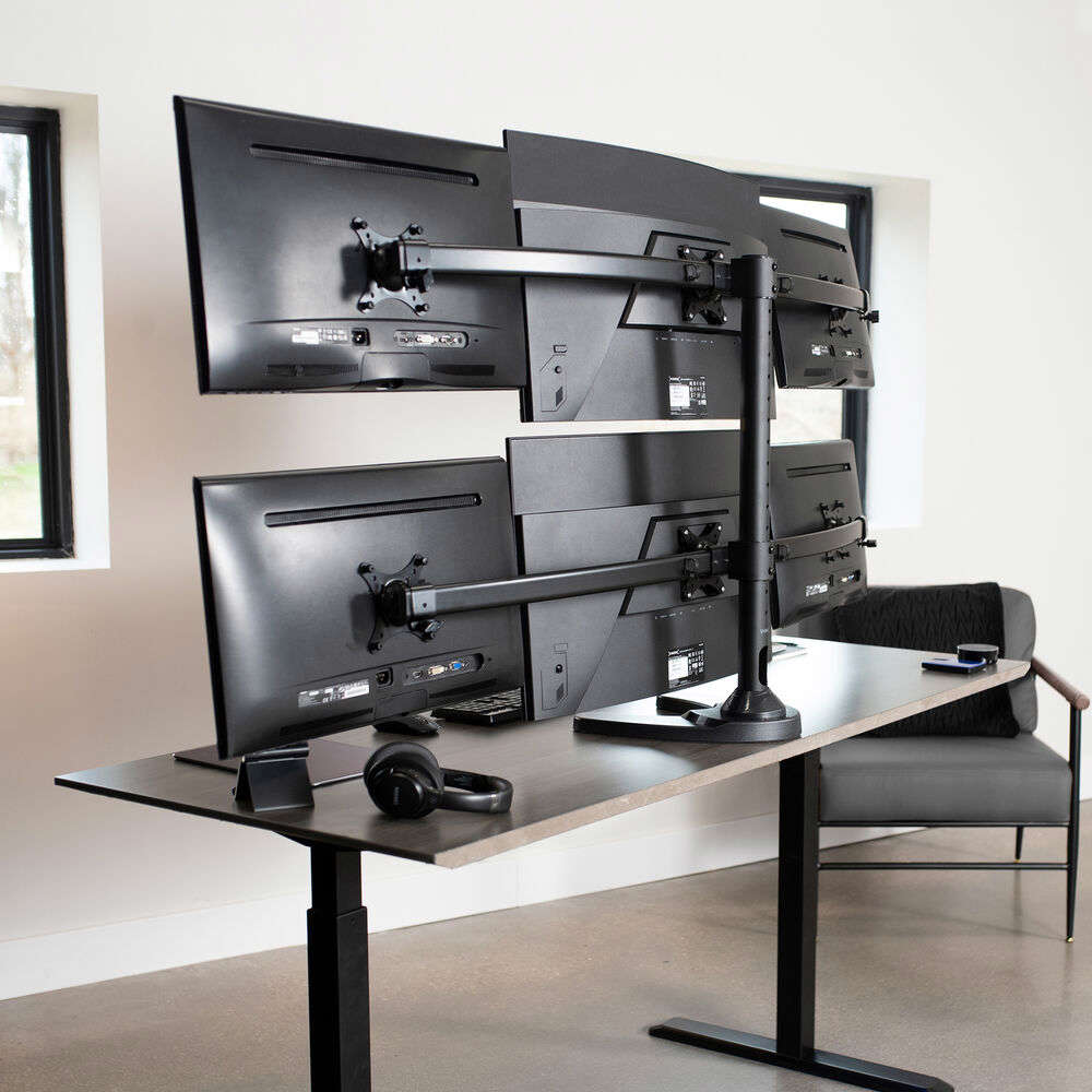 VIVO Hex LCD Monitor Desk Mount Stand Heavy Duty Adjustable for up to 6 Screens (27 inches)