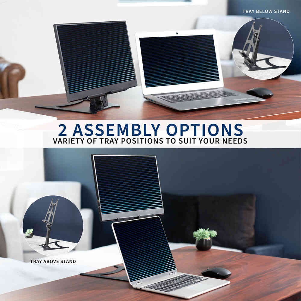 VIVO Black 15.6 Inch Portable Monitor and Tablet Desktop Stand