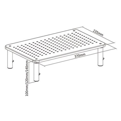 LCD LED Computer Monitor Stand - Space Saver for Desktop and Laptop