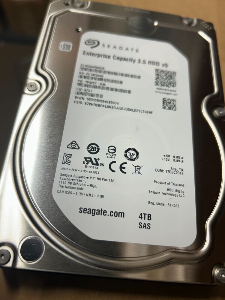 Seagate ST4000NM0025 Enterprise Capacity 1V4207-046 4TB SAS Hard Drive