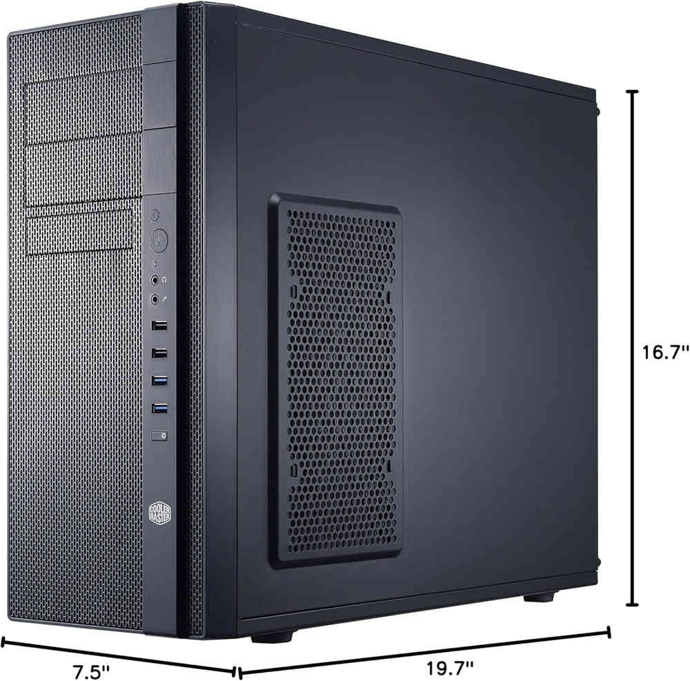 N400 - Mid Tower Computer Case with Fully Meshed Front Panel (NSE-400-KKN2)