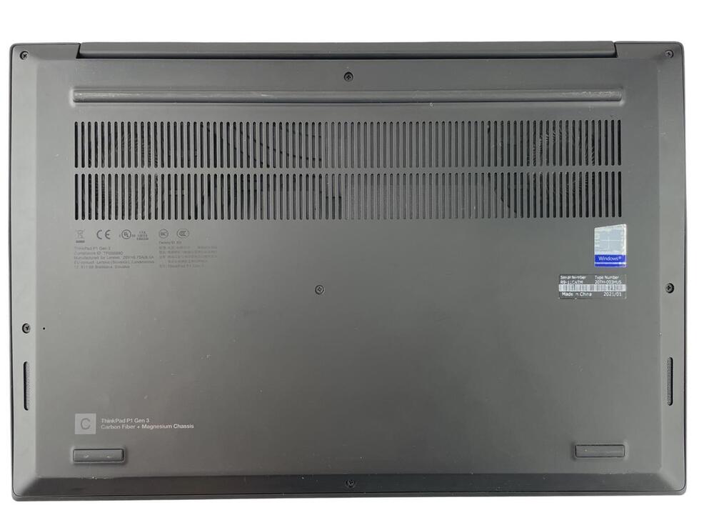 Lenovo ThinkPad P1 Gen 3 Laptop - Intel i9-10885H, 256GB SSD, 32GB RAM, Windows 10