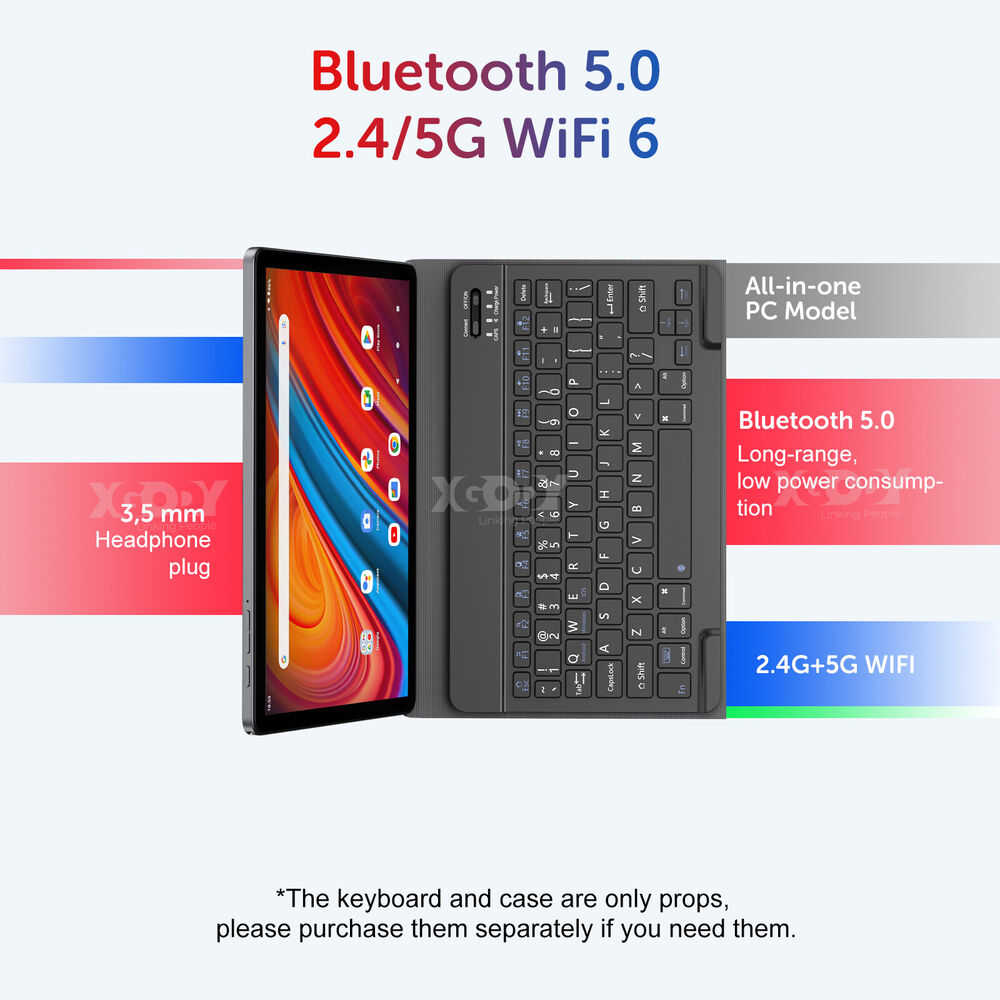 11 inch Ultra-thin 5G Tablet PC with HD Display, 16GB RAM + 256GB Storage, 8000mAh Battery, Android14, Dual WiFi