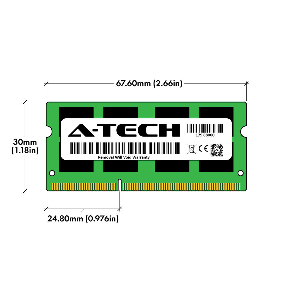 A-Tech 4GB PC3-12800 Laptop SODIMM DDR3 1600 MHz Memory RAM