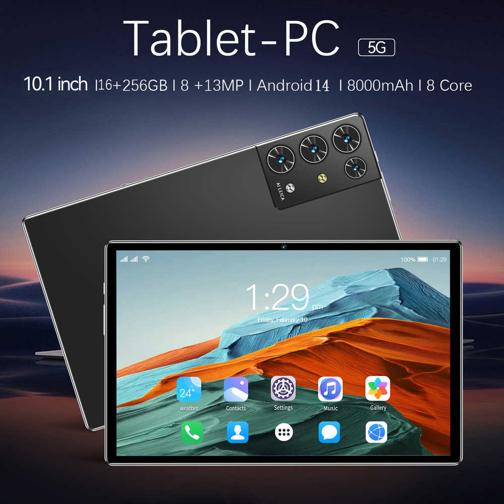 2025 Gaming Tablet with 16GB RAM, 256GB ROM, Android 14, 10-Inch Display, Dual SIM, 4G LTE & 5G WiFi