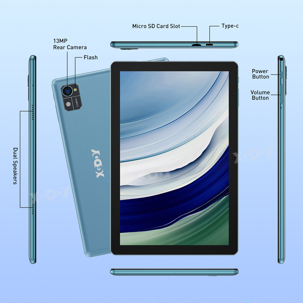 11 inch Ultra-thin 5G Tablet PC with HD Display, 16GB RAM + 256GB Storage, 8000mAh Battery, Android14, Dual WiFi