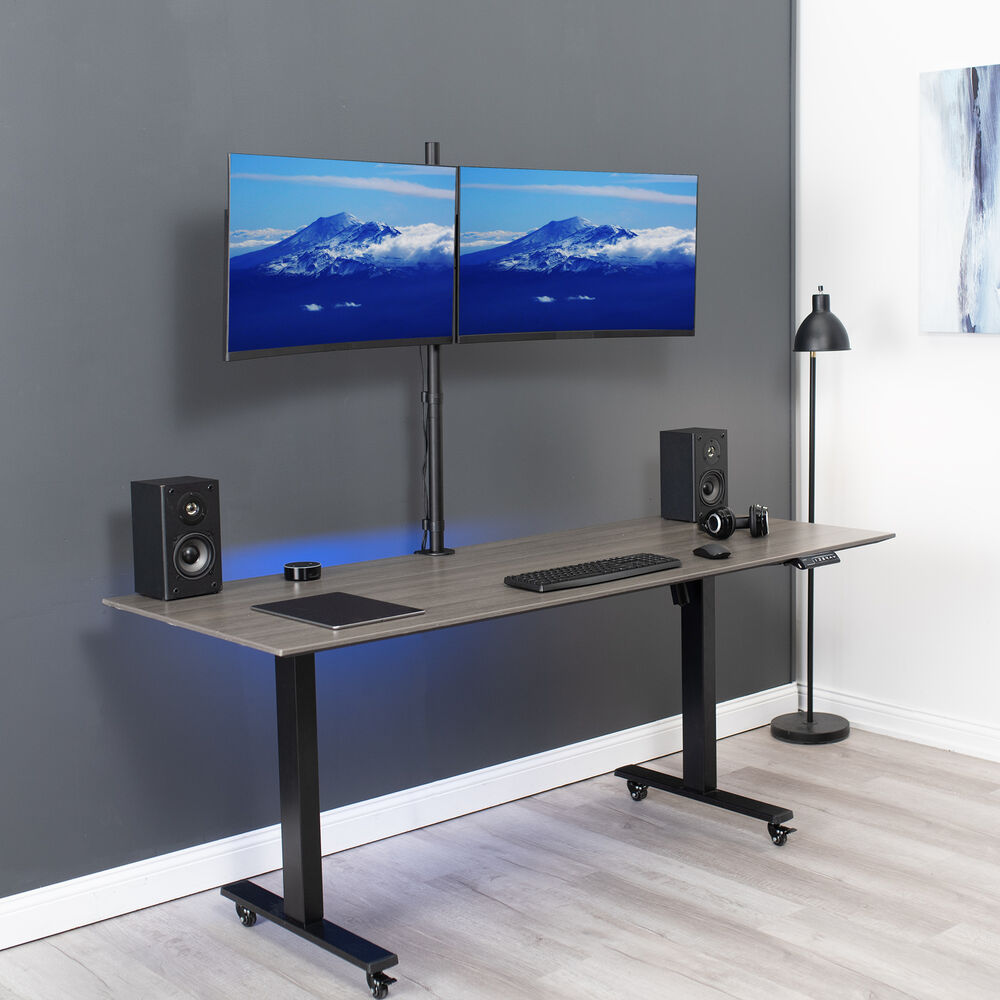 VIVO Dual Monitor Desk Mount Extra Tall Adjustable Stand for up to 32 Screens