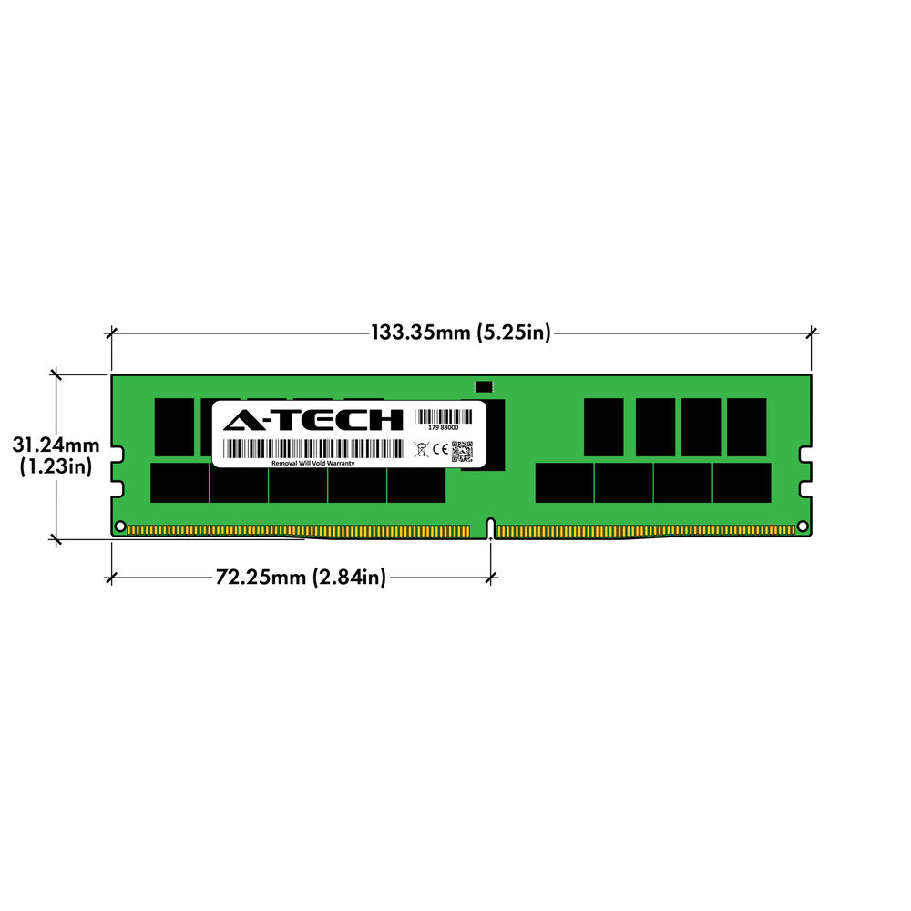 128GB 4x 32GB PC4-3200 RDIMM ASRock Rack ROMED8-2T Memory RAM