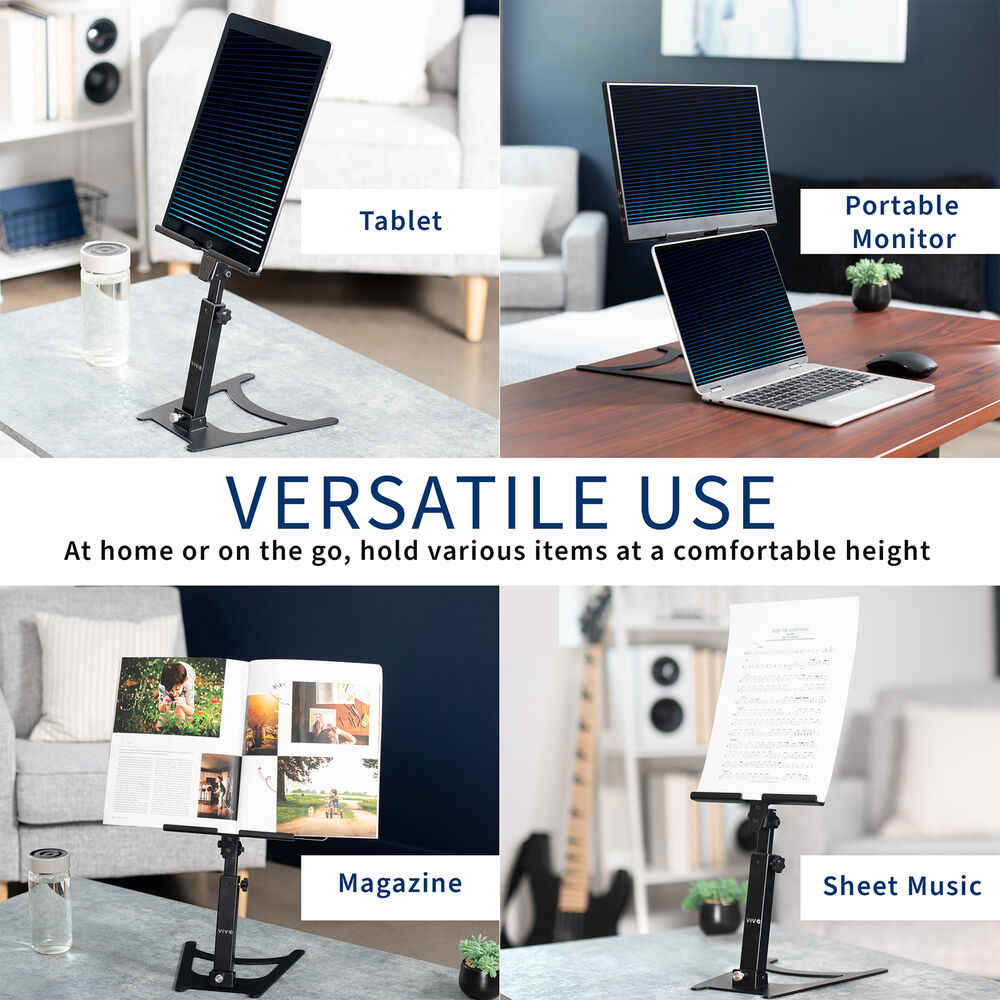 VIVO Black 15.6 Inch Portable Monitor and Tablet Desktop Stand