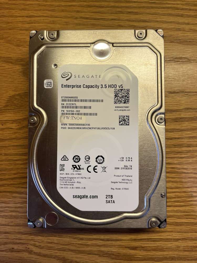 2TB Seagate ST2000NM0055 3.5" SATA 7200RPM Enterprise HDD (EXOS 7E8)