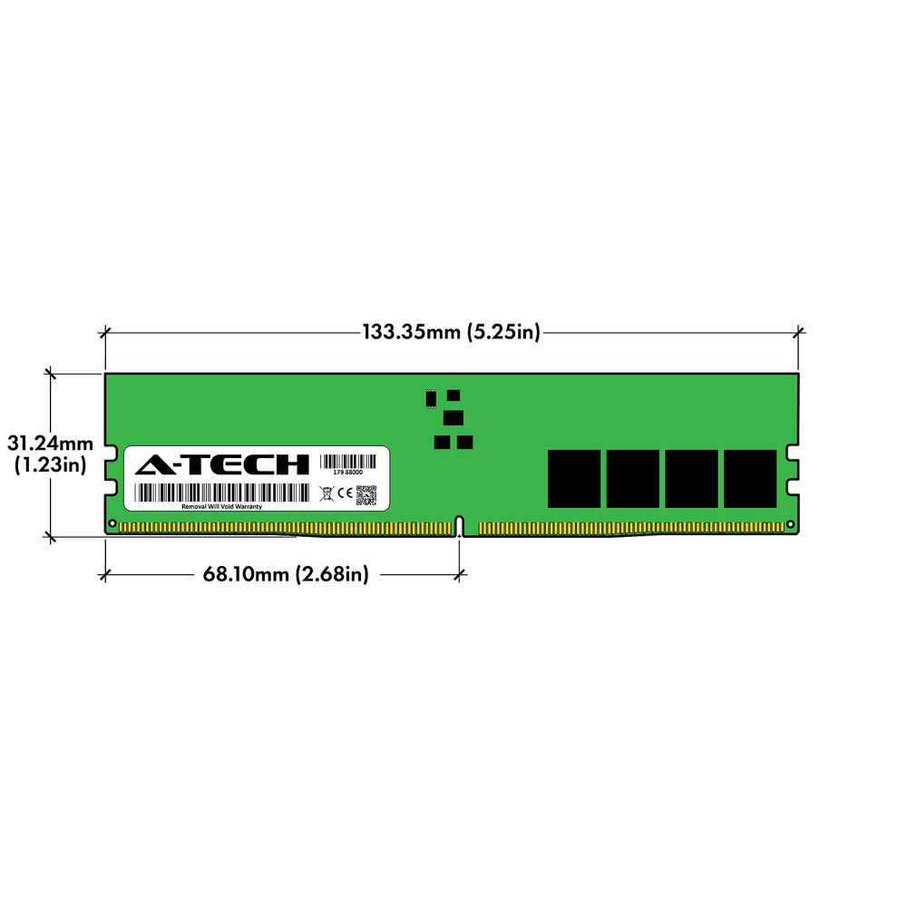 A-Tech 16GB Kit (2x 8GB) DDR5 4800 MHz Desktop Memory RAM