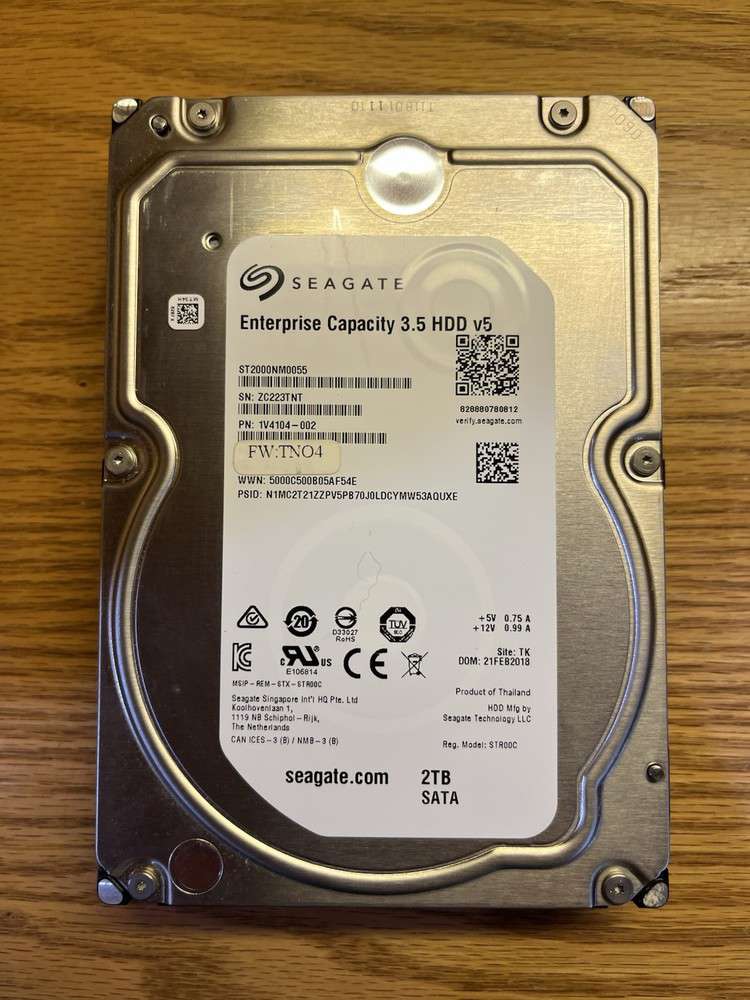 2TB Seagate ST2000NM0055 3.5" SATA 7200RPM Enterprise HDD (EXOS 7E8)