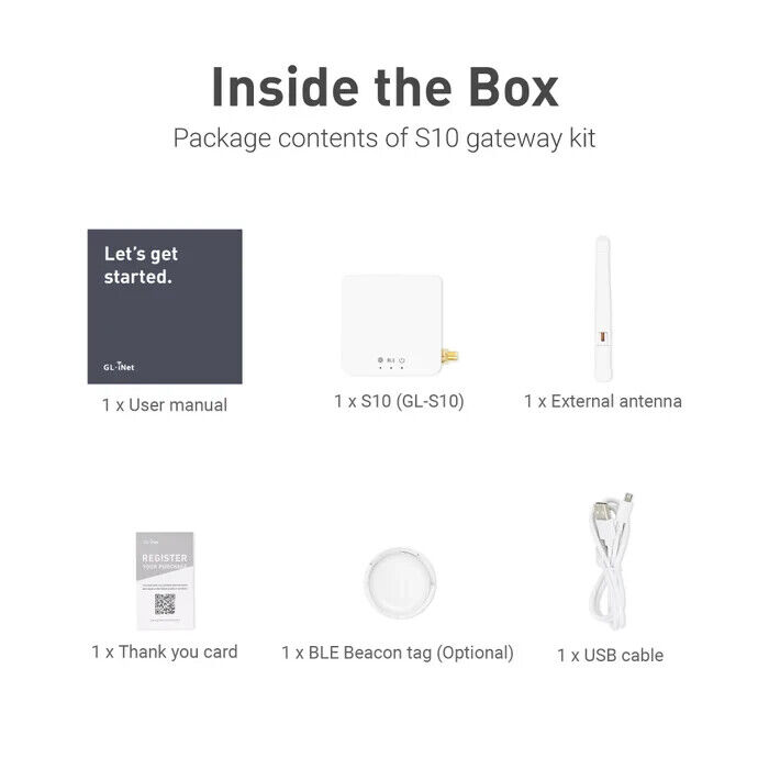 GL-S10 Bluetooth IoT Gateway with PoE Power Supply