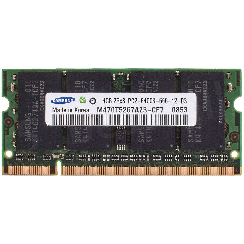 Samsung DDR2 8GB (2×4GB) PC2-6400 800 MHz Laptop SO-DIMM Memory RAM 200Pin