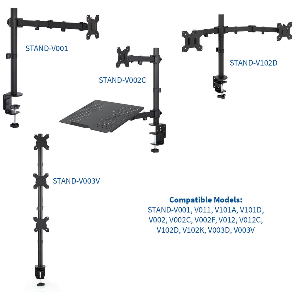 VIVO Black Heavy Duty Desk Clamp for Monitor Mount Stand | Sturdy 4 Inch C-clamp