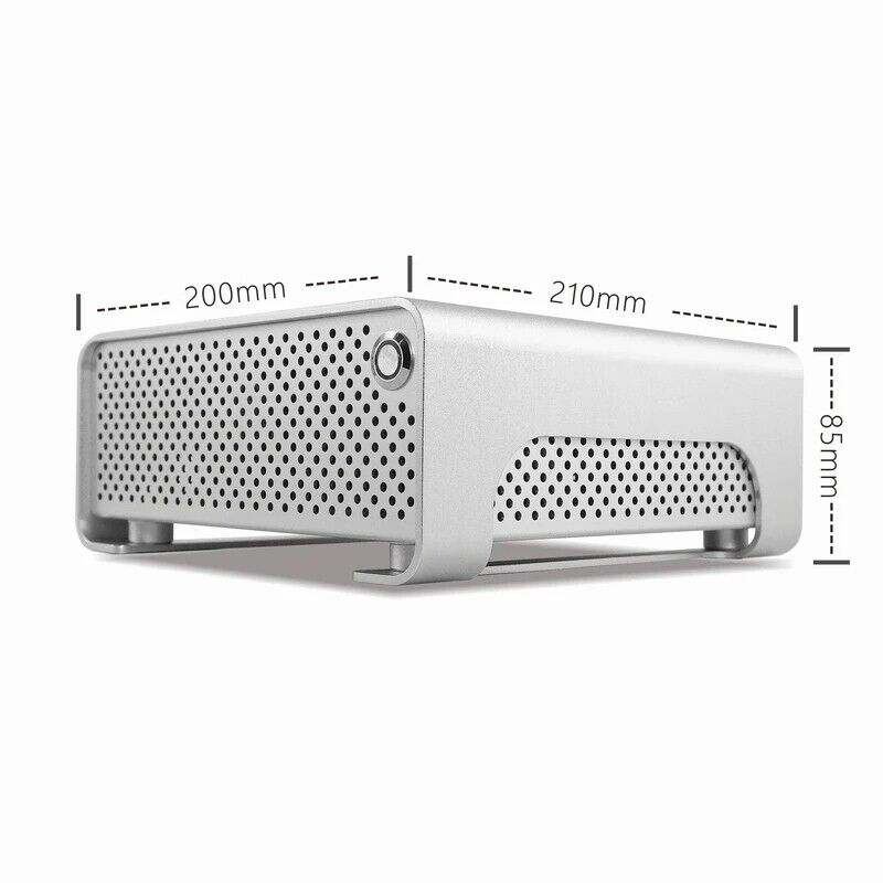 METALFISH MetalGear Plus Aluminum Mini HTPC Case for Mini ITX Gaming Computers