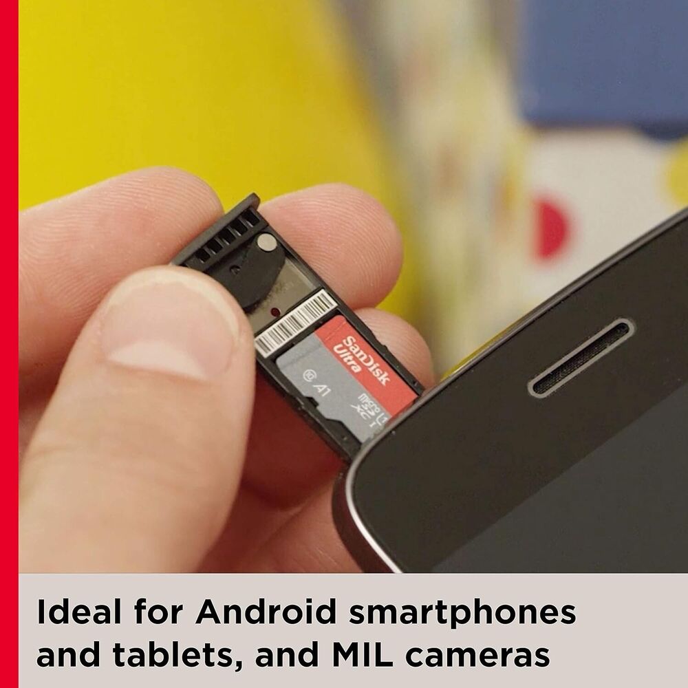 SanDisk 128GB Ultra microSDXC UHS-I Memory Card with High-Speed Performance