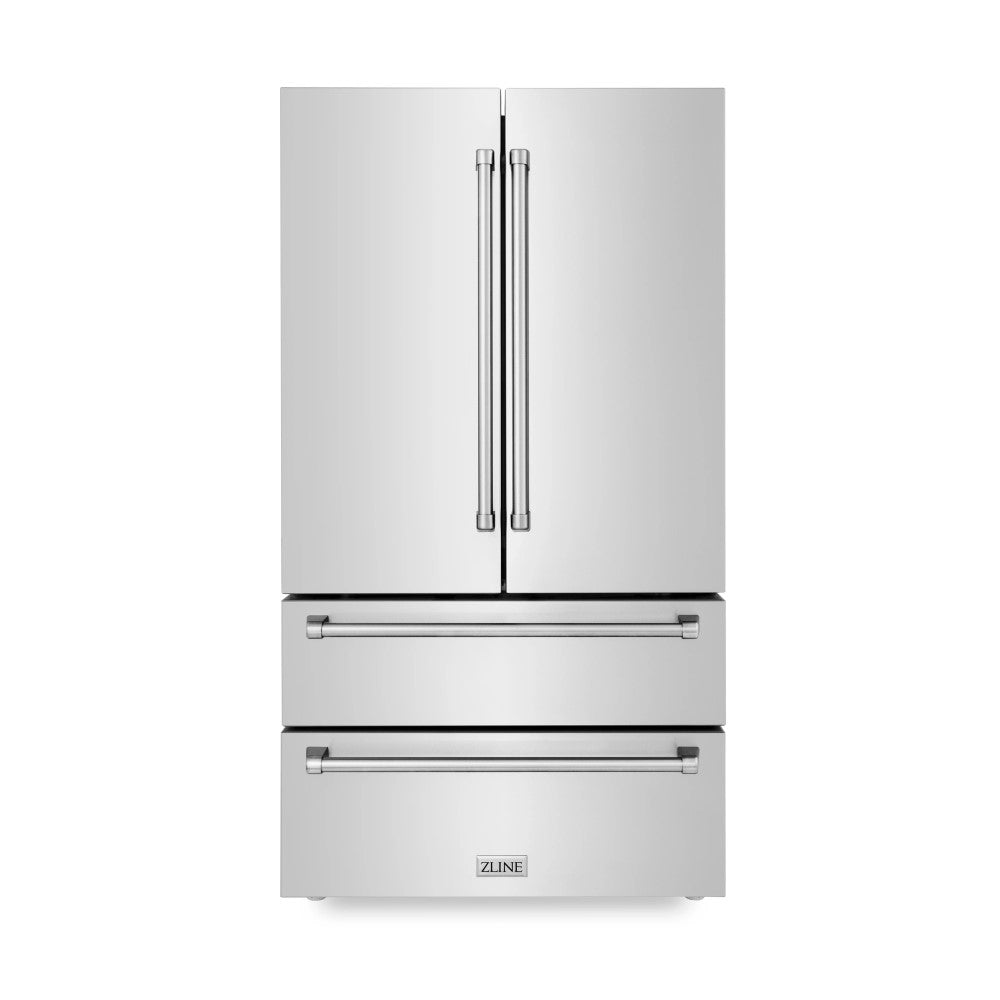 ZLINE 36 French Door Refrigerator with Ice Maker in Fingerprint Resistant Stainless Steel