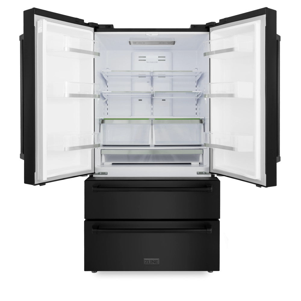 ZLINE 36 French Door Refrigerator with Ice Maker in Fingerprint Resistant Stainless Steel