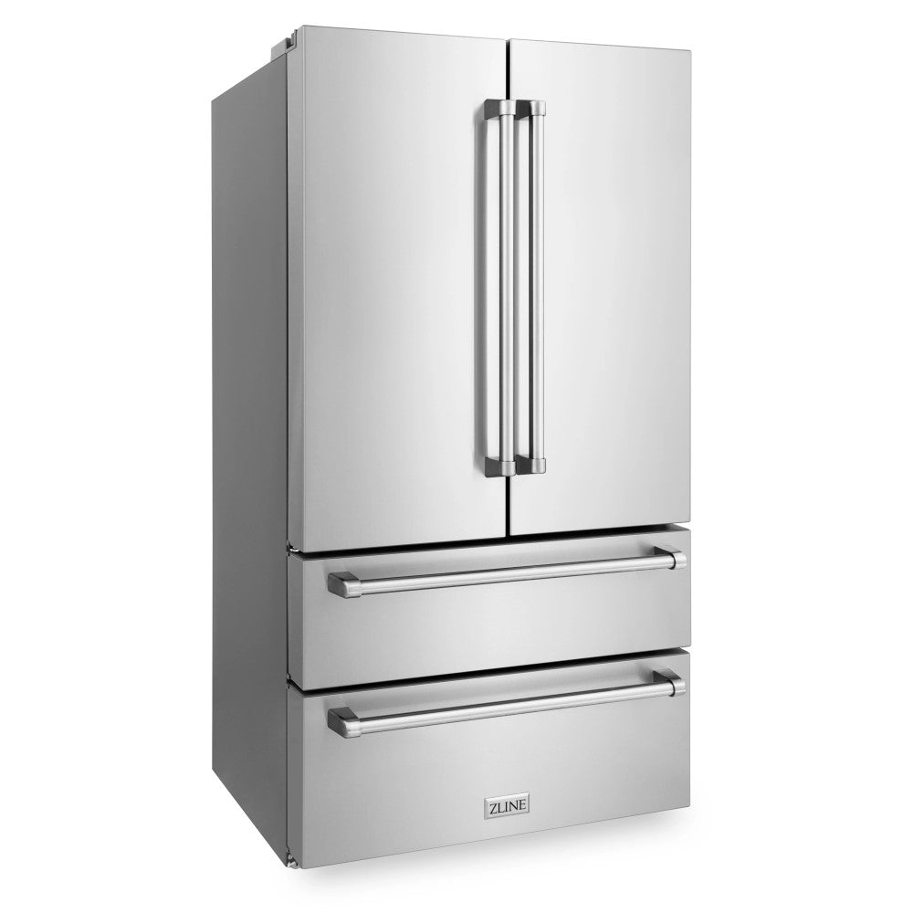 ZLINE 36 French Door Refrigerator with Ice Maker in Fingerprint Resistant Stainless Steel