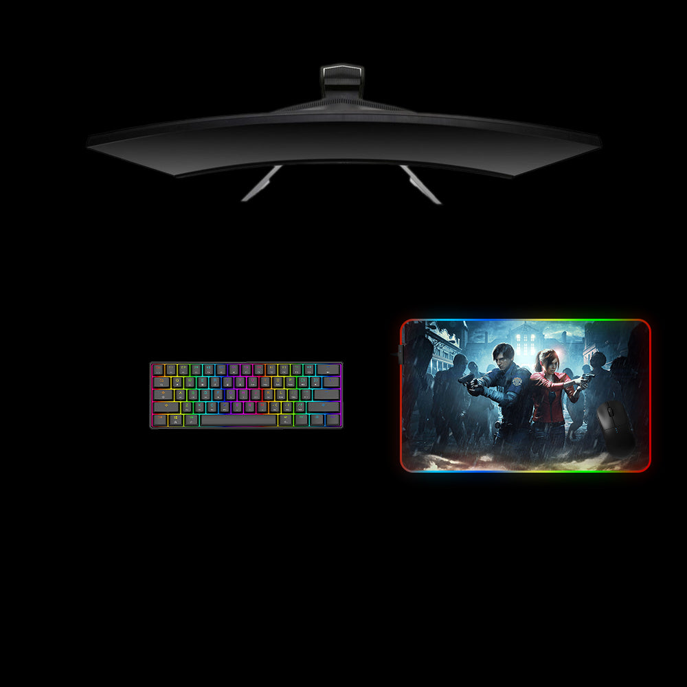 Leon & Claire Design RGB Gaming Mouse Pad with LED Strip