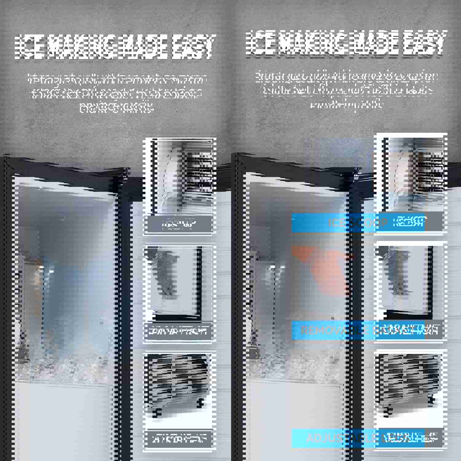 Newair Daily Clear Ice Cube Maker with Self-Cleaning Function (Refurbished)