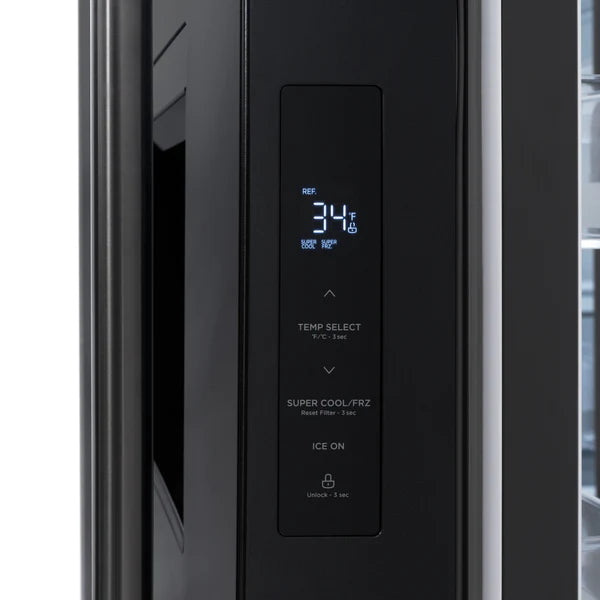 ZLINE 36 in. Black Stainless Steel French Door Refrigerator with Dual Ice Maker