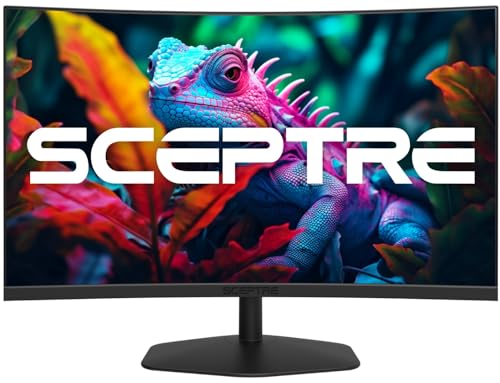 Sceptre 24" Curved Gaming Monitor - 100% sRGB, 1ms Response, Built-in Speakers