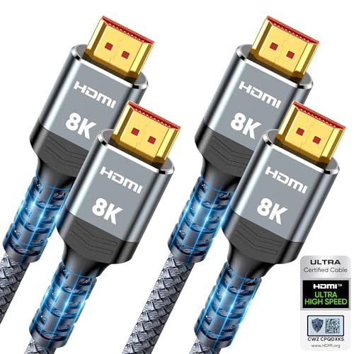 Highwings 8K HDMI 2.1 Cable - Ultra High-Speed Slim Cord for 4K@120Hz & 8K@60Hz