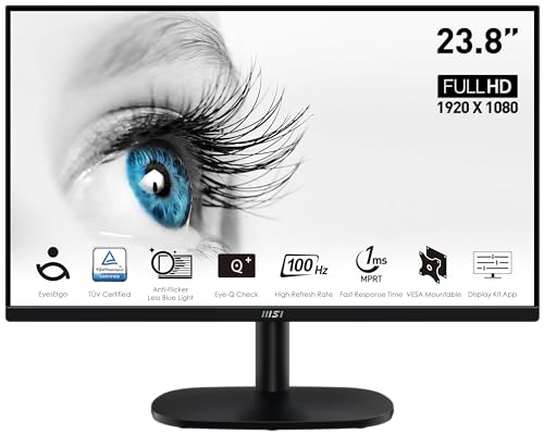 MSI PRO MP245V 24" Full HD IPS Monitor with 100Hz, FreeSync, HDR Ready