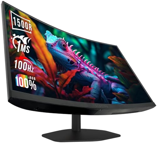 Sceptre 24" Curved Gaming Monitor - 100% sRGB, 1ms Response, Built-in Speakers