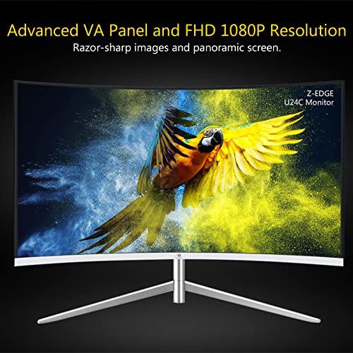 Z-Edge 24" Curved Gaming Monitor | Full HD, 75Hz Refresh, Eye-Care