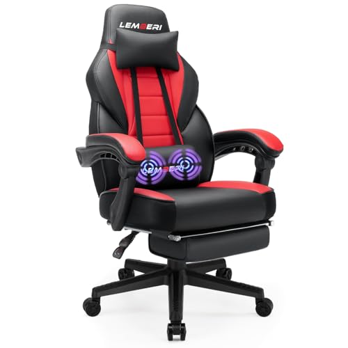 LEMBERI Ergonomic Big and Tall Gaming Chair with Footrest