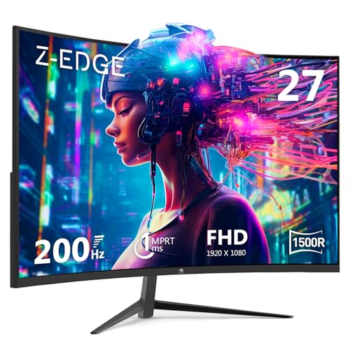 Z-Edge UG27 27-inch 1500R Curved Gaming Monitor with 200Hz Refresh Rate