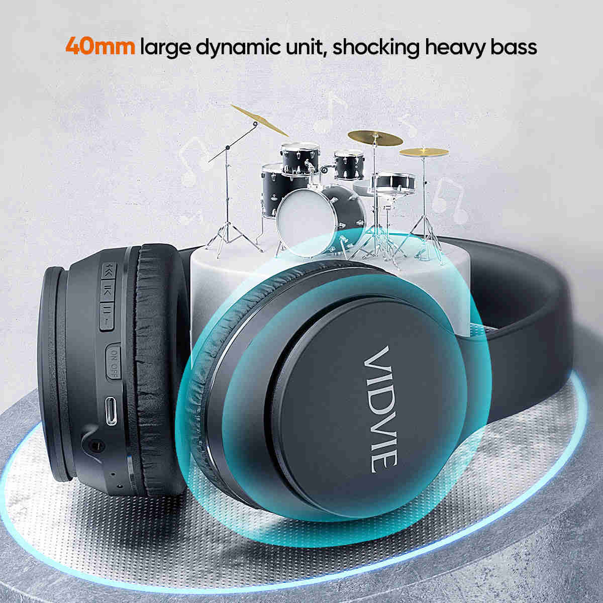 Premium Foldable Over-Ear Headphones with Extra Bass