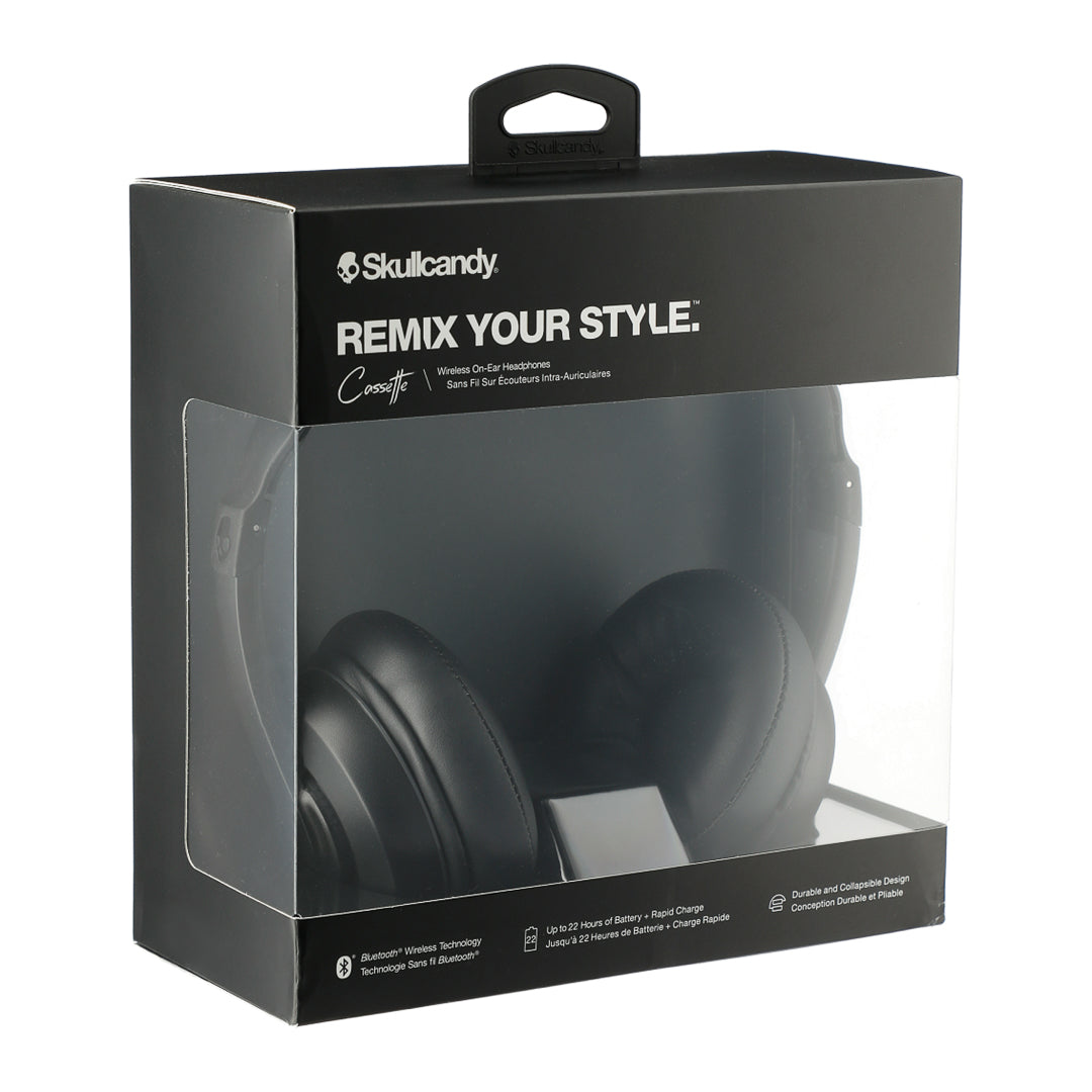 Skullcandy Cassette Bluetooth Headphones - Extended Play, Quick Charge, Comfortable Design