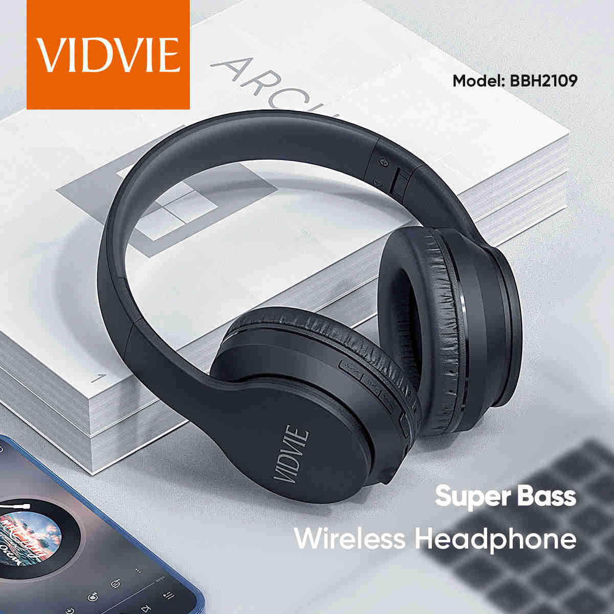 Premium Foldable Over-Ear Headphones with Extra Bass