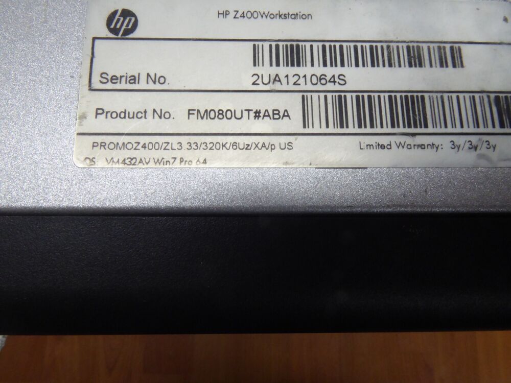 HP Workstation Z400 - High-Performance Intel Xeon W3680 3.33GHz PC